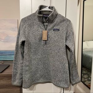 NEW Patagonia Women's Better Sweater 1/4 Zip, Birch white, Small